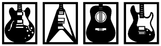 Dekoratives Wandpaneel Aus Metall – Gitarrenspieler