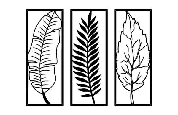 Metal Wall Art Panel / Decor - Leafs